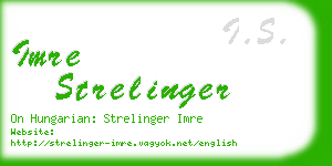 imre strelinger business card